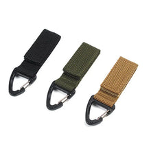Tactical Molle Webbing Clip Hanging Key Hook Clamp Nylon Ribbon Keychain Backpack Clasp Carabiner Fastener Hook Buckle