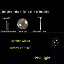 LED light Up Balloons Luminous Bubble Balloon with Light String and Sticks for Wedding Party Decor