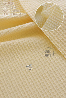 110x50cm High Quality Cotton Waffle Thick Fabric for Hotel Bathrobe Pajamas Absorbent Breathable DIY Home Textile Sewing Cloth