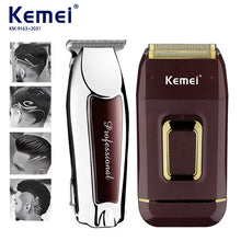 Kemei Portable Hair Clipper USB Charging Rechargeable Electric Shaver Beard Trimmer Hair Cutting Machine Kit KM-9163 KM-2031