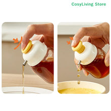 Press Type Seasoning Storage Bottle 100ml Cooking Oil Jar Glass Bottle Spice Metered Oil Control Bottle