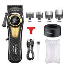 Kemei Hair Clippers Kit Professional DLC Blade Electric Trimmer Men Barber Cordless Shaver KM-2242 KM-2351 KM-3209 Hair Clippers