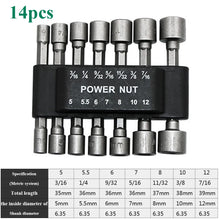 9/14/23pcs/set 5mm-13mm Hex SocketS Sleeve Nozzles Nut Driver Set Power Nuts Driver Socket Screwdriver Set Bits Sets Tools