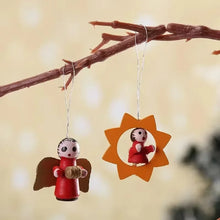 Creative Christmas Tree Decoration Wooden Small Pendant Small Ornaments Boxed Window Props Ornaments Christmas Decorations