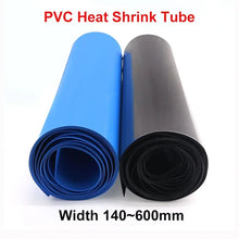 2/5/10M PVC Battery Wraps 140mm ~ 625mm 18650 Pack Battery Wrap Insulated Film Wrap Cable Sleeve Protector De Cable Shrink Tube