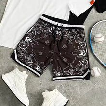 Men's Vintage Floral Print Beach Shorts, Casual Summer Board Shorts - image 5