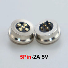 JCD 1Pair 2/3/4/5/6/Pin Male Female Waterproof Round Shape Magnet Suction Spring Pogo Pin DC Power Charging Magnetic Connector ﻿