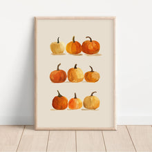 Vintage Floral Pumpkin Canvas Poster, Pink Autumn Halloween Wall Art Print - image 2