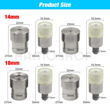 10sets/lot 14-18mm Rivets Magnetic Buttons Fasten Leather Craft Mould Fastener Snaps Installation Punch Tool Mould Accessories