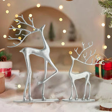 Reindeer Christmas Decor, Resin Reindeer Figurines, Modern Minimalist Xmas Sculpture, Elegant Indoor Holiday Decor
