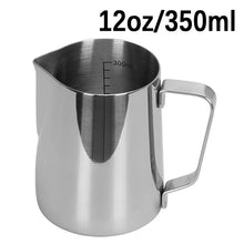 Jarra para espumar leche, jarra para arte latte, jarra medidora de acero inoxidable, herramienta de barista para espresso, accesorios de café
