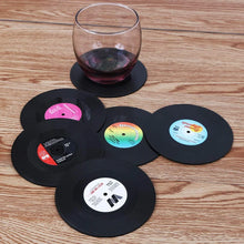 Retro Vinyl Record Coasters, Set of 6 Colorful Drink Coasters for Coffee Tables - image 3