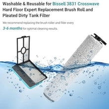 Compatible For Bissell CrossWaves HF2 3845N 3831 Cost-Effective Vacuum Cleaner Replacements Roller Brush Filter Parts