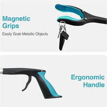 Grabber Tool 32" Trash Picker  with Strong Magnetic Tip Deft Claw Reacher Grabber for Elderly 360° Rotating Foldablegripper