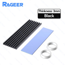 RAGEER M.2 Solid State Drive Heat Sink Aluminum Alloy M.2 2280 SSD Cooler with Thermal Pad，for 2280 Drives
