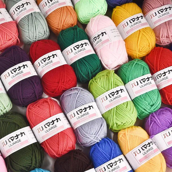 25g Hilo de tejer de algodón suave leche, antipilling, de alta calidad, 4 cabos, para crochet, bufandas, suéteres, sombreros, muñecas, manualidades
