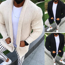 Muscular Men's Sweater, European and American Style, Long-sleeved, Slim-fit Knitted Sweater Coat for Autumn and Winter S-3XL