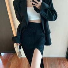 Elegant Elegant Sexy Stit Skirt Women's Slim Fit Slimming Hot Girl Knitted Dress Pure High Waist Temperament Skirt