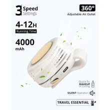 Portable Silent Mini Bladeless Electric Fan, Small Fan Clip on Shirt Waist Mini Bladeless Fan Adjustable 3-Speed For Outdoor NEW