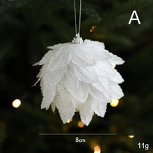1PCS 8cm White Christmas Ball Christmas Tree Hanging Pendant Flower Foam Snow Balls for Home Xmas Decoration New Year