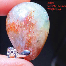 Natural Red Green Strawberry Quartz Arusha Orange Sunstone Pendant Necklace Women Men Jewelry Flash Fashion Stone Beads AAAAAA