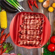 Microwavable Bacon Making Utensil Tray Efficient Kitchen Tool BPA-Free Baking Tray with Splash-Proof Cover