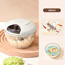 1PCS 500/900ML Manual Meat Mincer Garlic Chopper Rotate Garlic Press Crusher Vegetable Onion Cutter