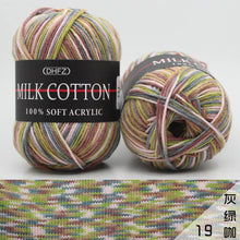 1 ud. 50g Hilo de algodón de leche para tejer Hilo de ganchillo Hilo tejido a mano DIY para suéter, bufanda, gorro, calcetines, manta, amigurumi 120M