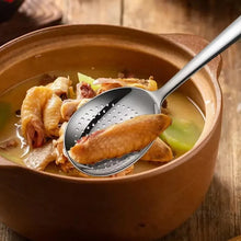 New Stainless Steel Serving Spoon Restaurant Public Use Filtering Soup Rice Ladle Large Size Silver Tone Kitchen Utensil Set