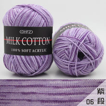 1Pc 50g Milk Cotton Knitting Yarn Crochet Yarn Hand Knitted Line DIY Knit Sweater Scarf Hat sock blanket amigurumi threads 120M