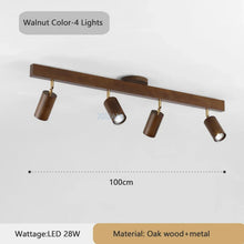 2025 Nordic Walnut Wood Ceiling Chandelier For Living Room Dining Room Aisle Entrance Corridor Lamps With Spotlights For Wall Pi