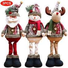 Christmas Dolls Tree Decor Standing Santa, Snowman and Reindeer Figurines  for Home Decor Birthday Gifts Merry Christmas