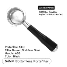 54mm Bottomless Portafilter for Breville Sage 870, 878, 880 Espresso Machines - image 27