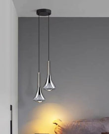 Led Pendant Light Bedroom Bedside Pearl Black Hanging Lamp Hotel Decoration Spotlight Home Indoor Decoration Ceiling Chandeliers