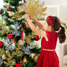 Christmas Decoration Glitter Branches Berries Artificial Flower Bouquet Christmas Tree Ornaments for Home New Year 2025 Navidad