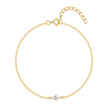 AIDE 925 Sterling Silver Bracelet Sparkling Zircon Flower Cross Baroque Pearl Hand Lady Mother's Day Bracelet Jewelry Pulsera
