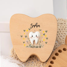 Caja de recuerdo para dientes personalizada, regalo para baby shower, caja para guardar el primer corte de pelo y dientes, regalo personalizado, caja de madera para el Hada de los Dientes