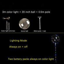 LED light Up Balloons Luminous Bubble Balloon with Light String and Sticks for Wedding Party Decor