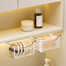 1PC Drawer Style Storage Box Under The Mirror Cabinet Transparent Bathroom Cotton Stick Makeup Cotton Bathroom Pull-Out Storage