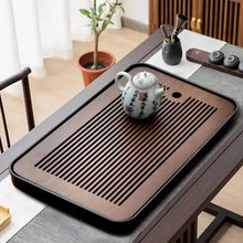 Portable Detachable Bamboo Tea Table Dry Wet Dual Use KungFu Tea Tray with Drainage Easy to Clean Household Storage Tray