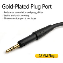 Cable de extensión en espiral para auriculares con conector de 3.5 mm + 6.35 mm a 2.5 mm para SENNHEISER HD6 HD7 HD8 HD515 HD518 HD558 HD598