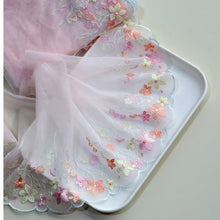 1 Yard Pink Embroidered Lace Trim Net Embroidery Lace Fabric Mesh DIY Lace Sewing Fabric Bra Crafts for Needle Work 18cm
