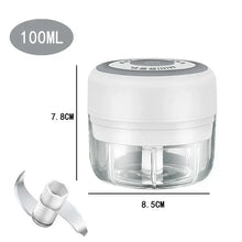 250/100ML Garlic Mincer USB Charging Powerful Mini Electric Garlic Chopper Portable Garlic Crusher Kitchen Food Chopper Unisex