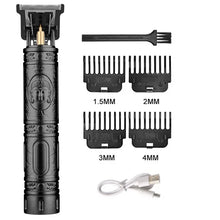 Men's T9 Vintage Carving Hair Clipper Portable USB Cleaning Barber Hair Cutting Machine Professional Hair Trimmer Boyfriend Gift