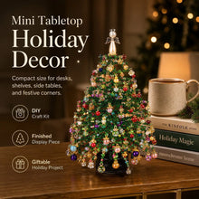 Handmade DIY Beaded Christmas Tree Making Kit Mini Crystal Bead Christmas Tree Desktop Decor Christmas DIY Craft Supplies Creati