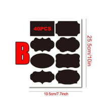 5 Sheets Chalkboard Labels Stickers Waterproof Reusable Blackboard Stickers Chalk Labels for Mason Jars Storage Bins Bottles