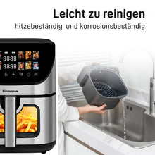 8.5L Multi Function air fryers Smart machine Viewing Window Electric Hot fryer Oilless Cooker with LED Touch Control,Family oven