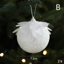 1PCS 8cm White Christmas Ball Christmas Tree Hanging Pendant Flower Foam Snow Balls for Home Xmas Decoration New Year