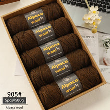 500g Alpaca Wool 245 Chunky Knitting Yarn Multi-Color Autumn and Winter Fashionable Gift for Men and Women DIY Knitting Material Kit for Warm Sweaters, Coats, Scarves, Hats, Gloves, Leg Warmers, Knee Pads Yarn Balls 5Pcs/Pack