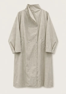 Convertible Collar Oversized Maxi Trench Coat Women Snap Buttons Dolman Sleeve Patch Pockets Outerwear New Ladies Trench Jacket
